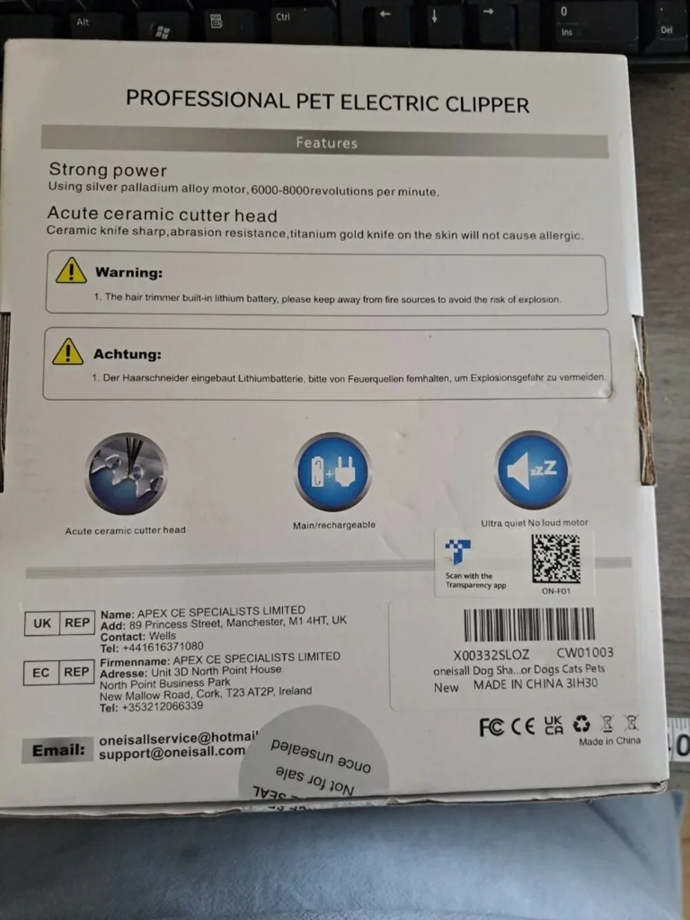 Pet Electric Clipper One Is All Dog and Cat Professional Clipper